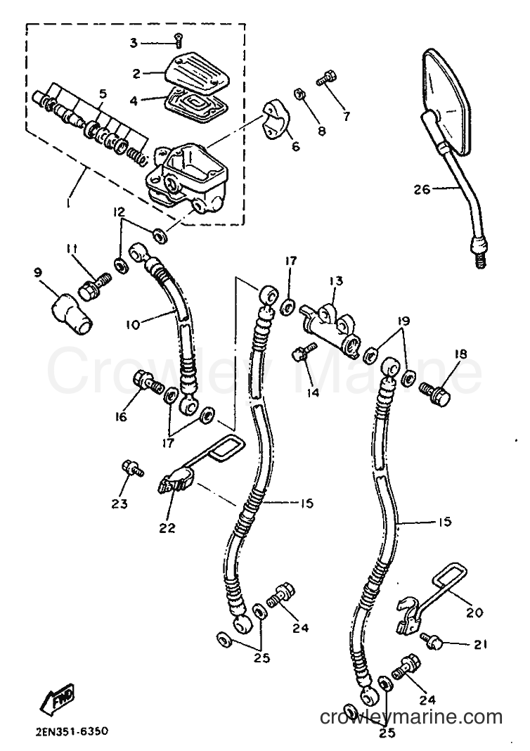 1990 Cruiser VMX12 - VMX12 (3LR2) [999] - FRONT MASTER CYLINDER