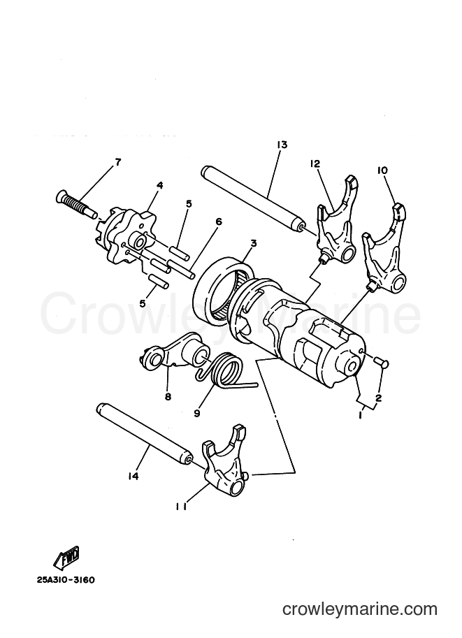 1994 Dirt Bike XT225 - XT225 (4BE9) [010] - SHIFT CAM & FORK