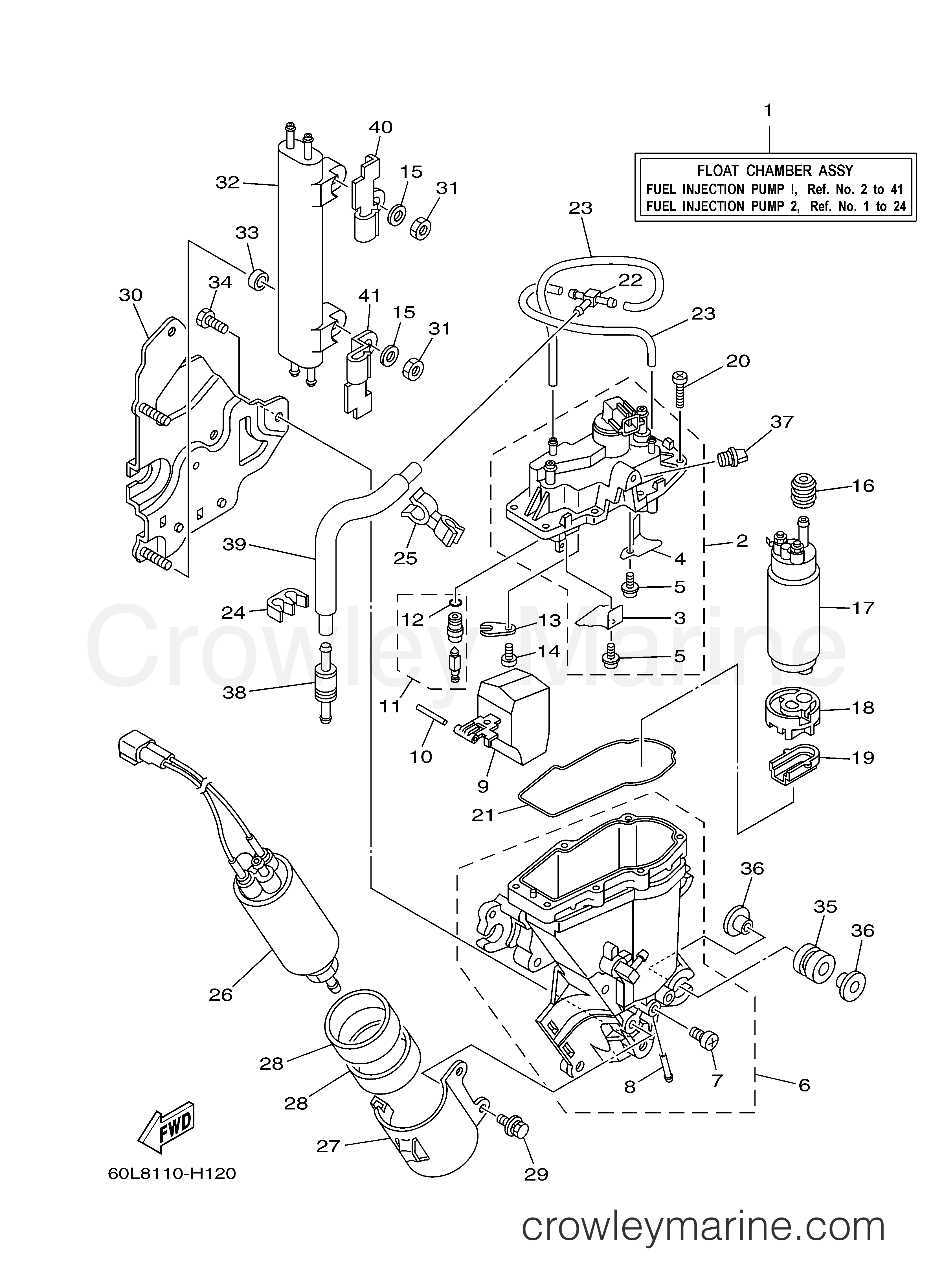 FUEL INJECTION PUMP 1 - 2008 Yamaha Outboard 200hp LF200TXR | Crowley