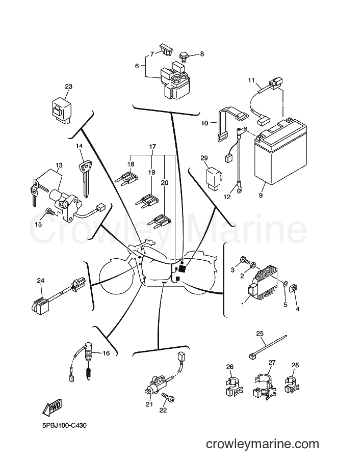 Yamaha Motors XVS1100 (5PBS) [010] - ELECTRICAL 2