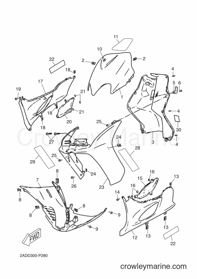Yamaha Motors CS50Z (2ADD) [010] - LEG SHIELD