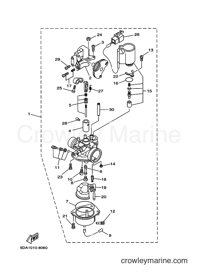 Yamaha Motors YW50 (5PN2) [010] - CARBURETOR