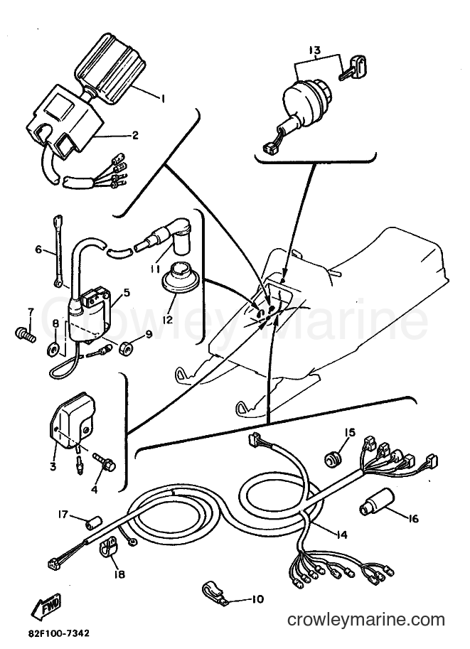 1989 Snowmobile BR250TN - BR250TN (86C1) [010] - ELECTRICAL 1