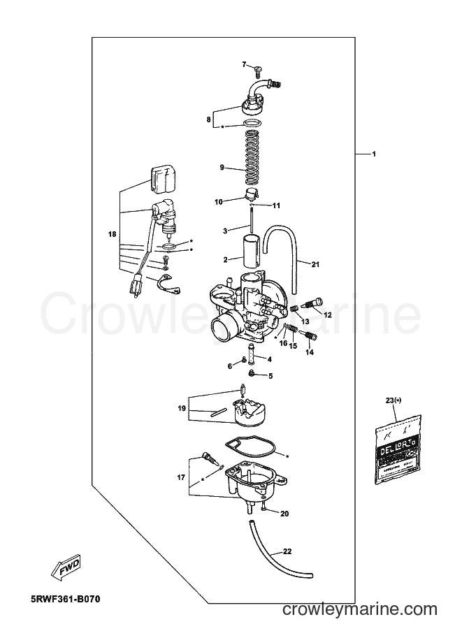2003 Scooter CS50Z - CS50Z (5RWG) [010] - CARBURETOR