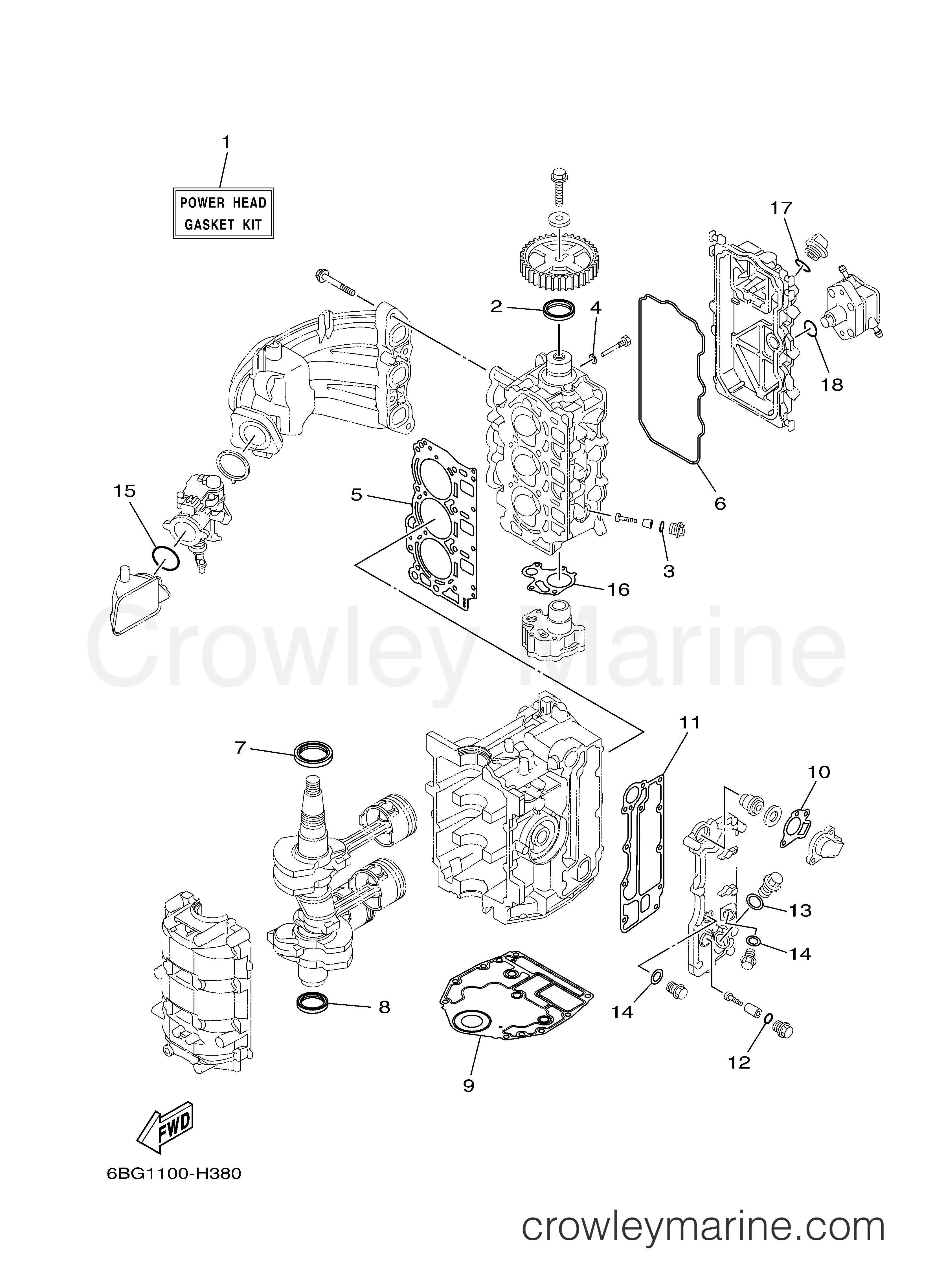 Yamaha Motors F40LA - REPAIR KIT 1