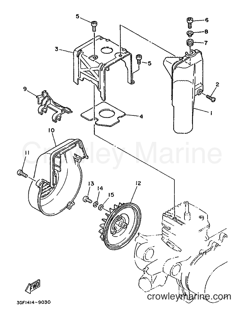 1996 Scooter CR50Z - CR50Z (3WN2) [999] - AIR SHROUD & FAN