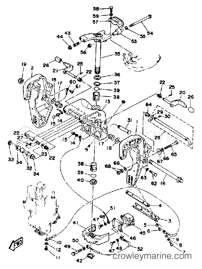 Yamaha Motors 50TLHQ - BRACKET 1