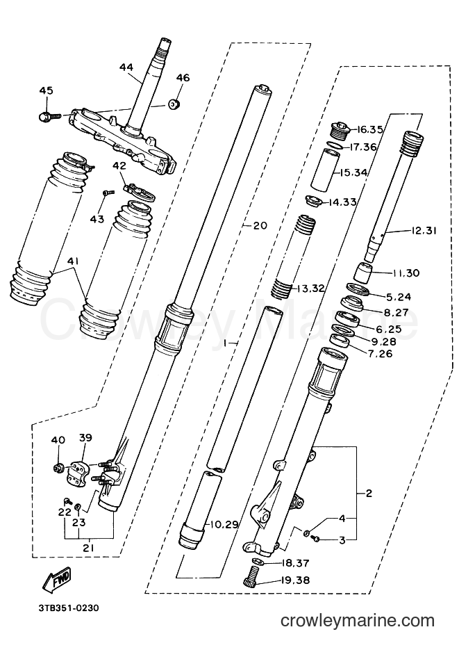 1992 Dirt Bike XT600 - XT600 (3YP3) [999] - FRONT FORK