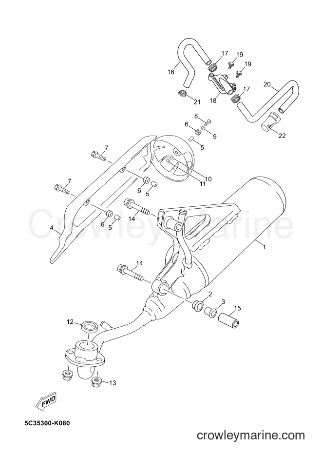 Yamaha Motors YN50F (5C39) [020] - EXHAUST