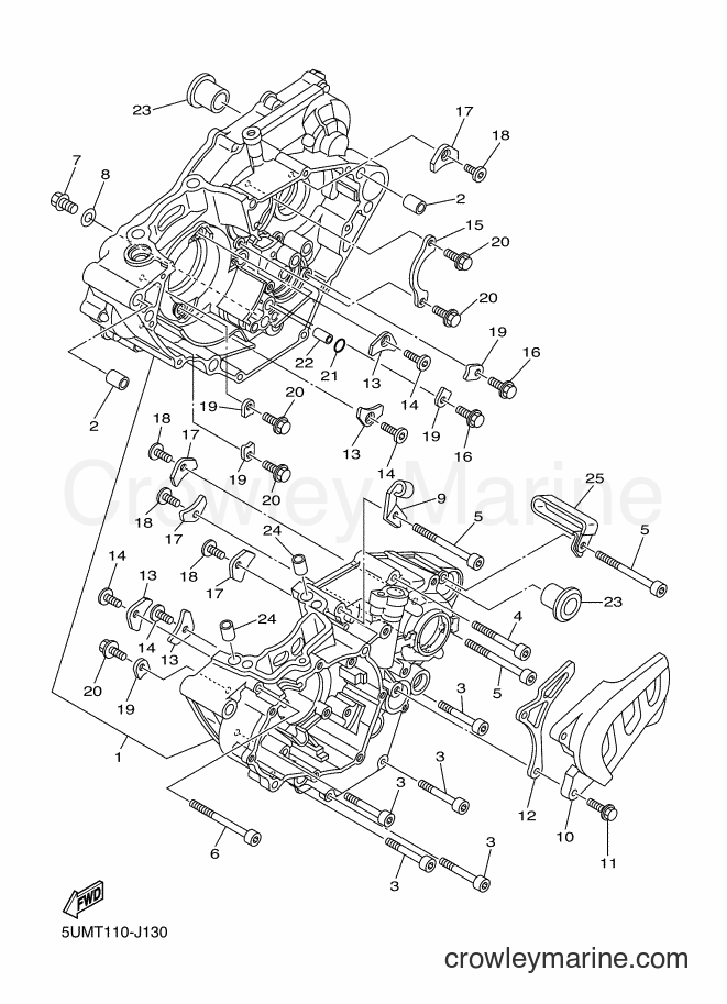 2010 Dirt Bike WR250F - WR250F (5UMV) [010] - CRANKCASE