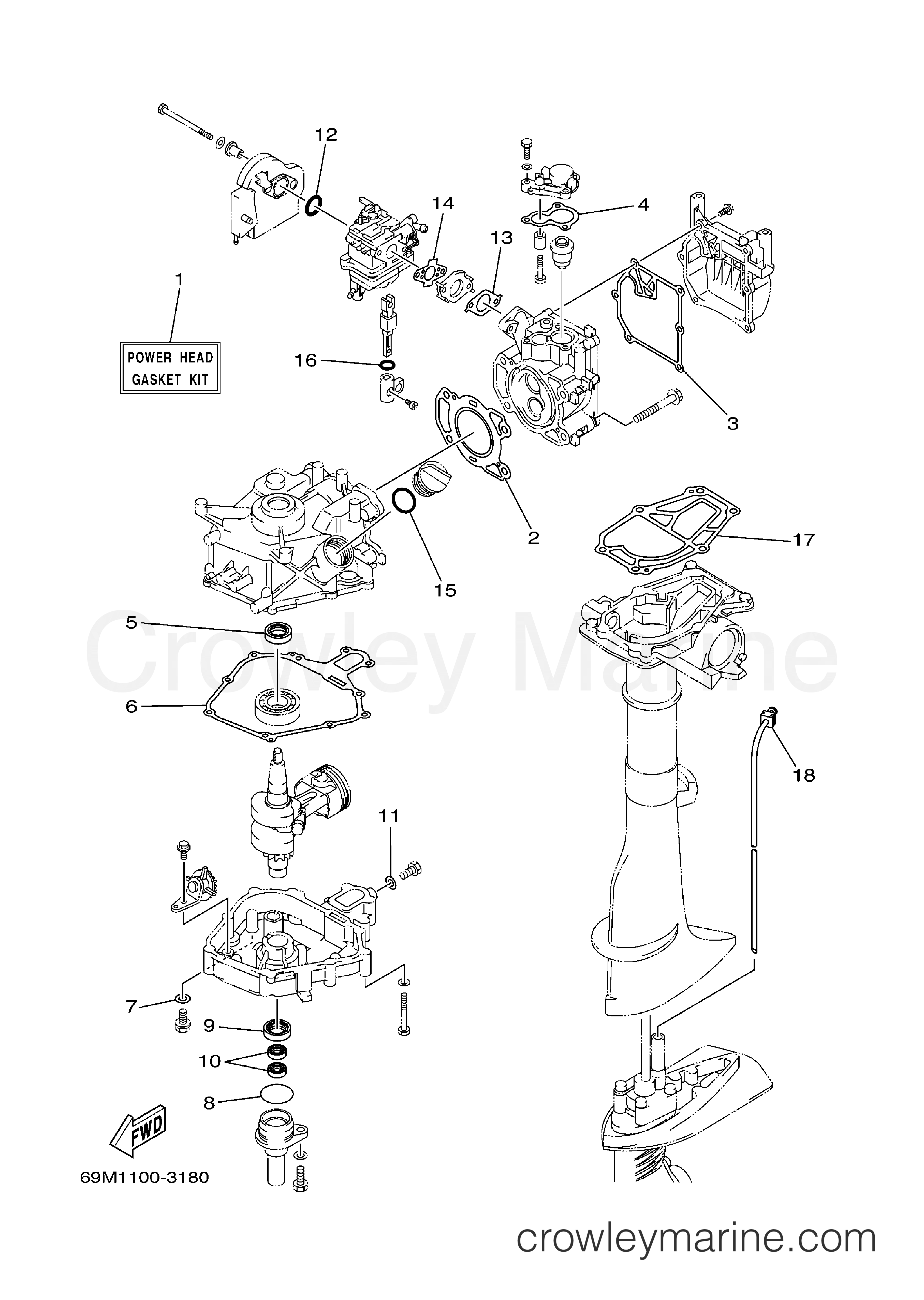 Yamaha Motors F2.5MSHB - REPAIR KIT 1