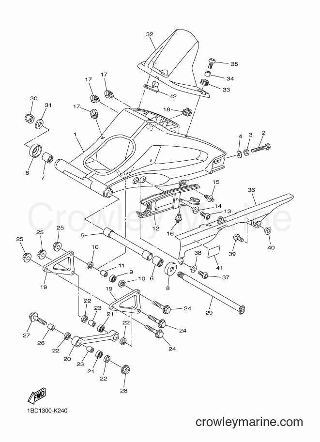2012 Street Bike FZ8-SA - FZ8-SA (1BD2) [030] - REAR ARM