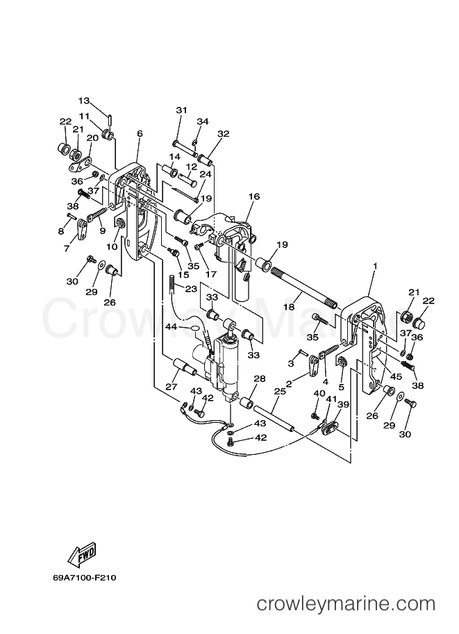 Yamaha Motors F15PLRF (69A7) [050] - BRACKET 1