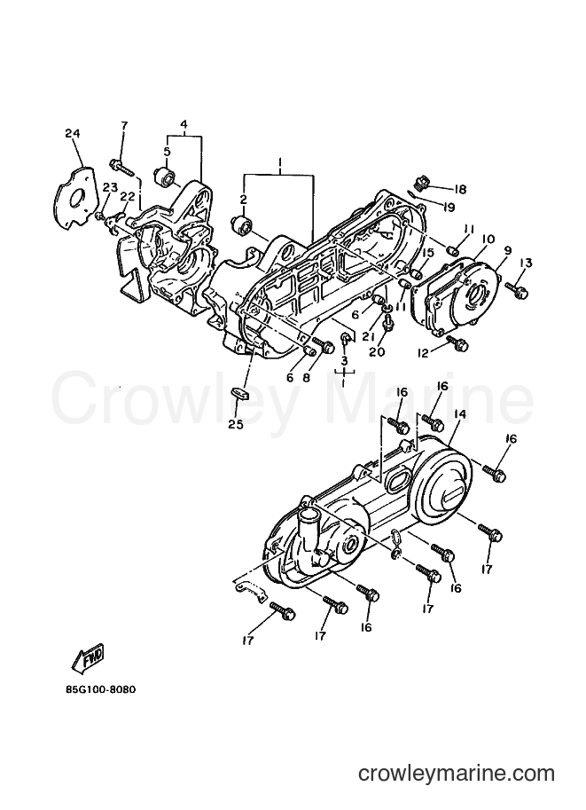 Yamaha Motors SV80 (85G0) [020] - CRANKCASE