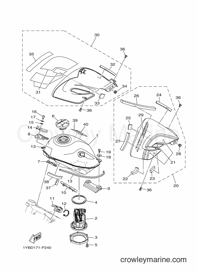2015 Dirt Bike XT250 - XT250 (1YBD) [010] - FUEL TANK