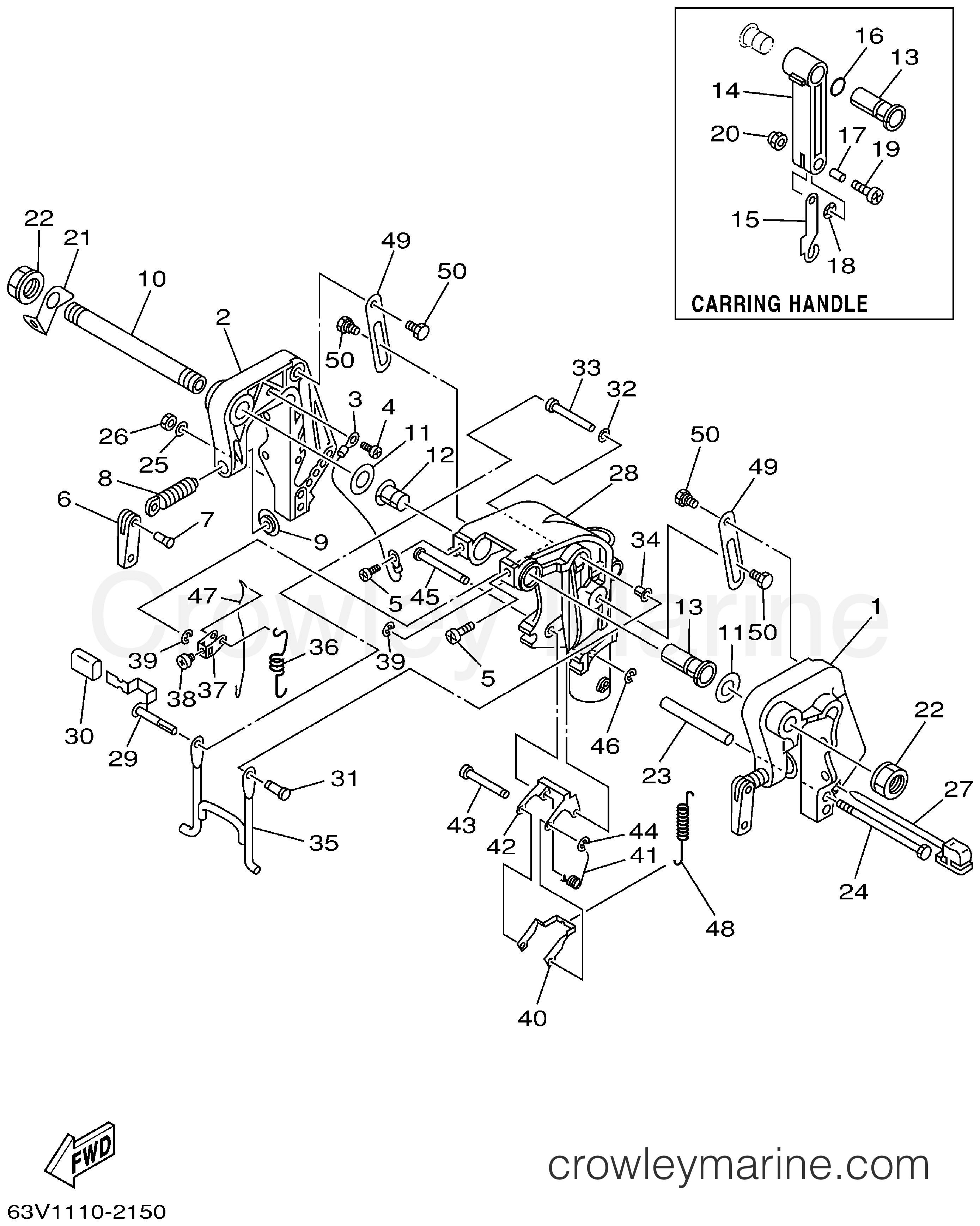 Yamaha Motors 15MSHA - BRACKET 1