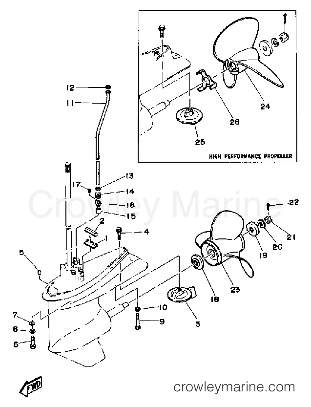 Yamaha Motors CV85ELF - LOWER DRIVE 2