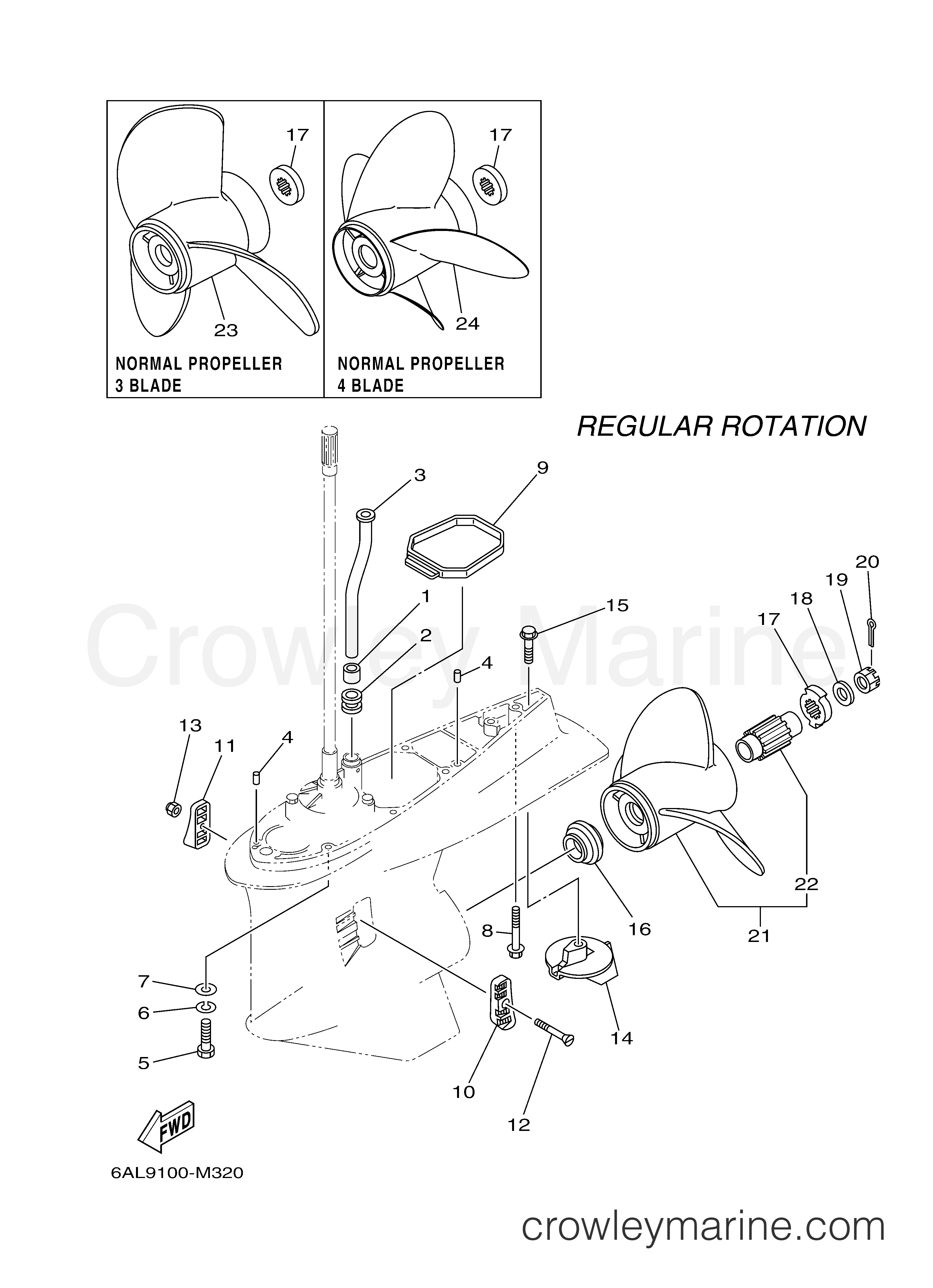 Yamaha Motors F200XA - LOWER CASING DRIVE 2