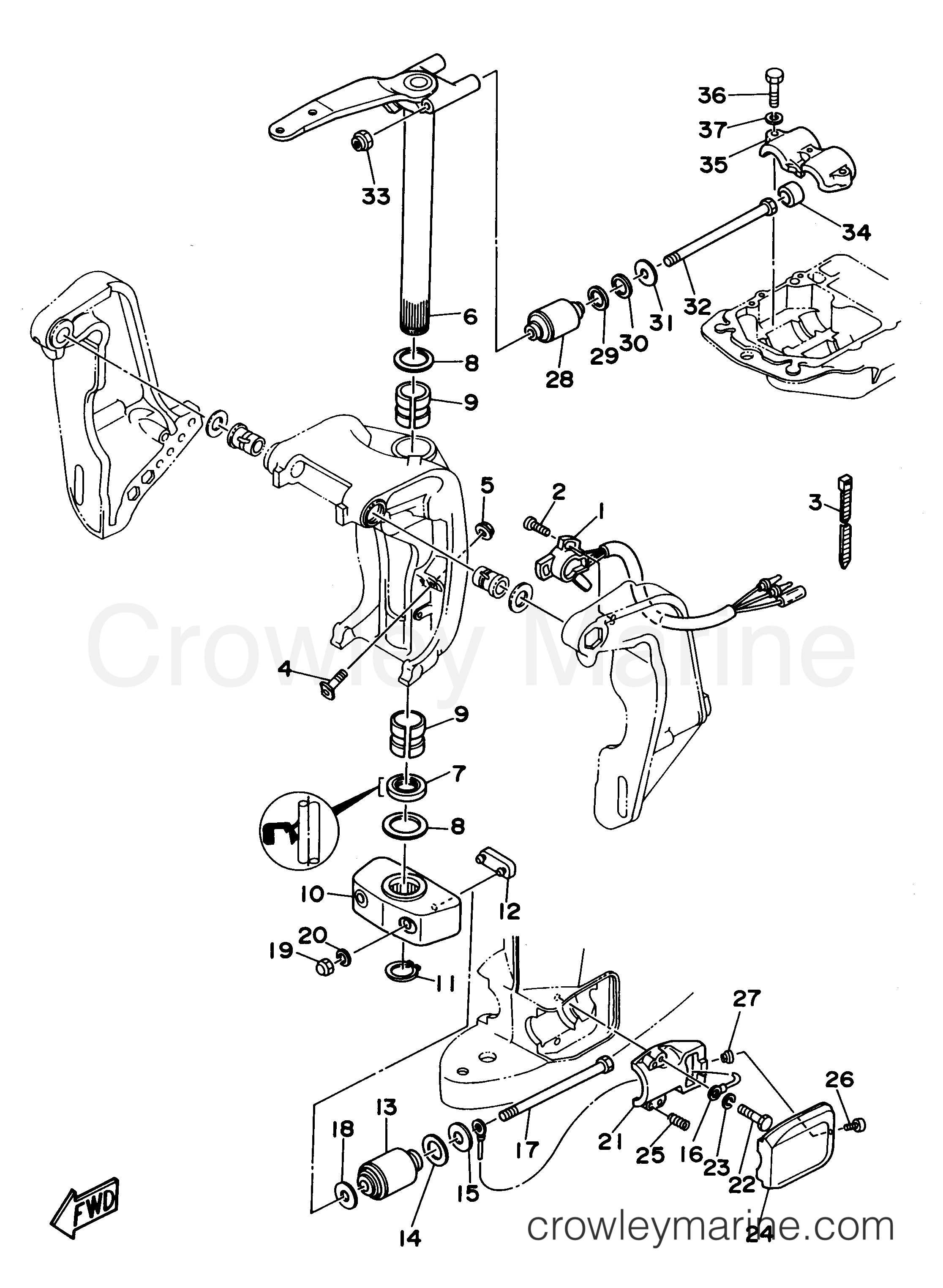 Yamaha Motors 225TLRT - BRACKET 2