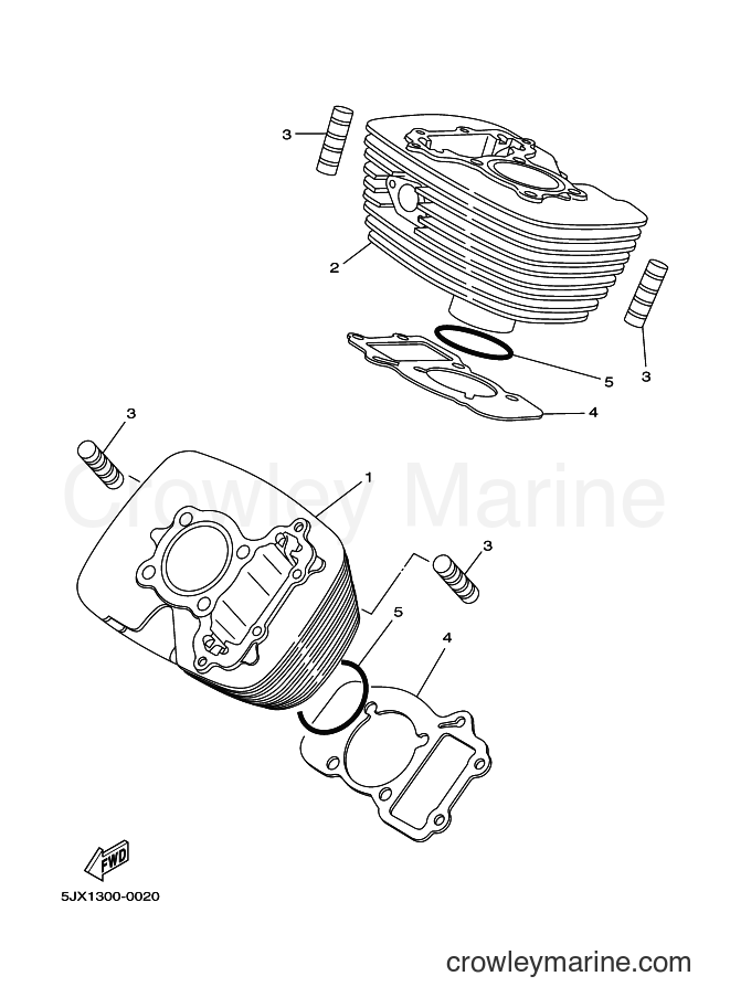 Yamaha Motors XVS125 (5JX1) [010] - CYLINDER