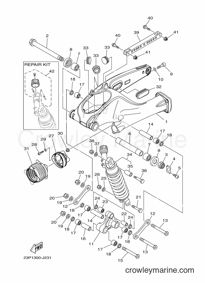 2012 Dirt Bike XT1200Z - XT1200Z (23PC) [010] - REAR ARM & SUSPENSION