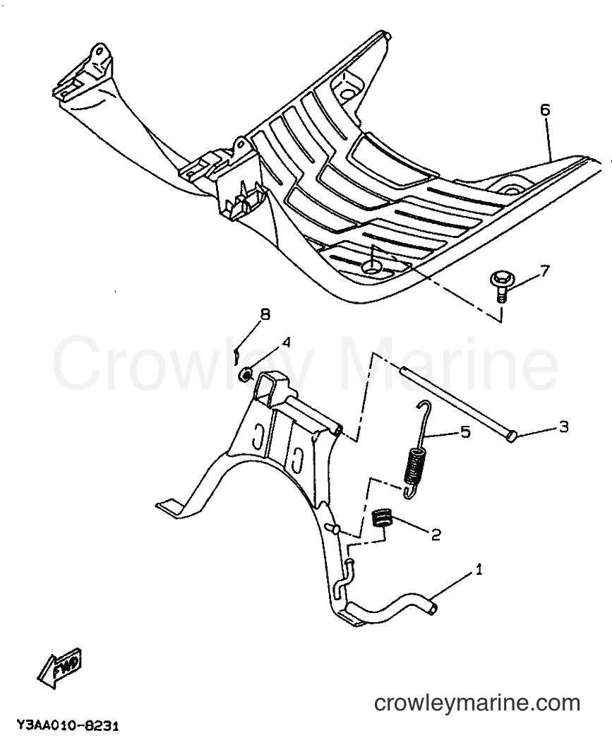 1990 Scooter CW50 - CW50 (3WV1) [999] - FOOTREST