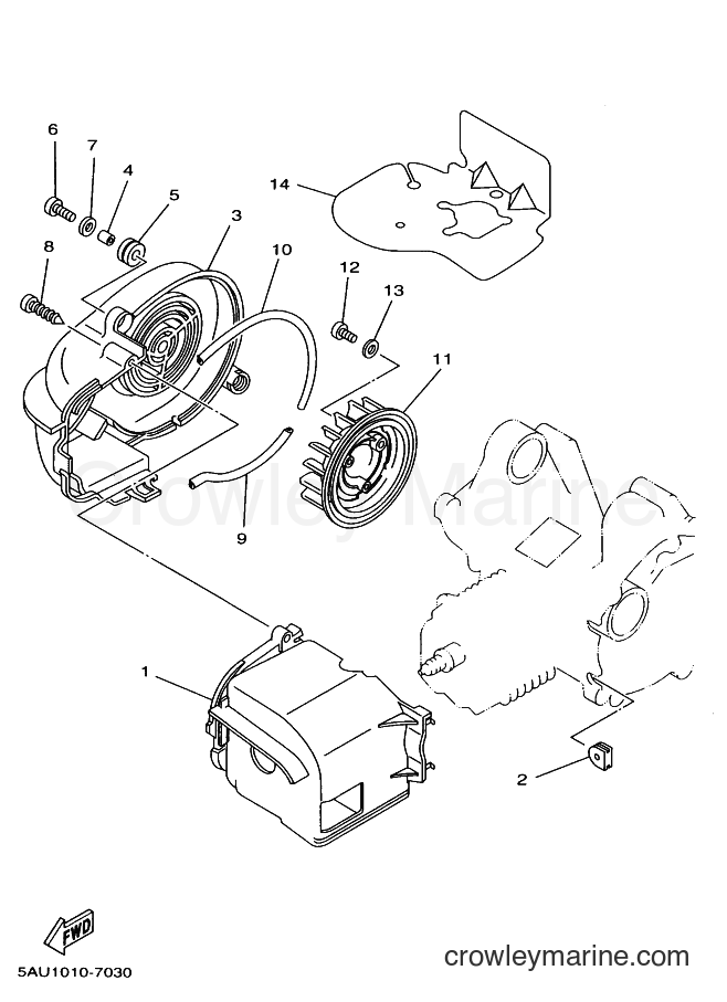 1998 Scooter YV50 - YV50 (5BM2) [020] - AIR SHROUD & FAN