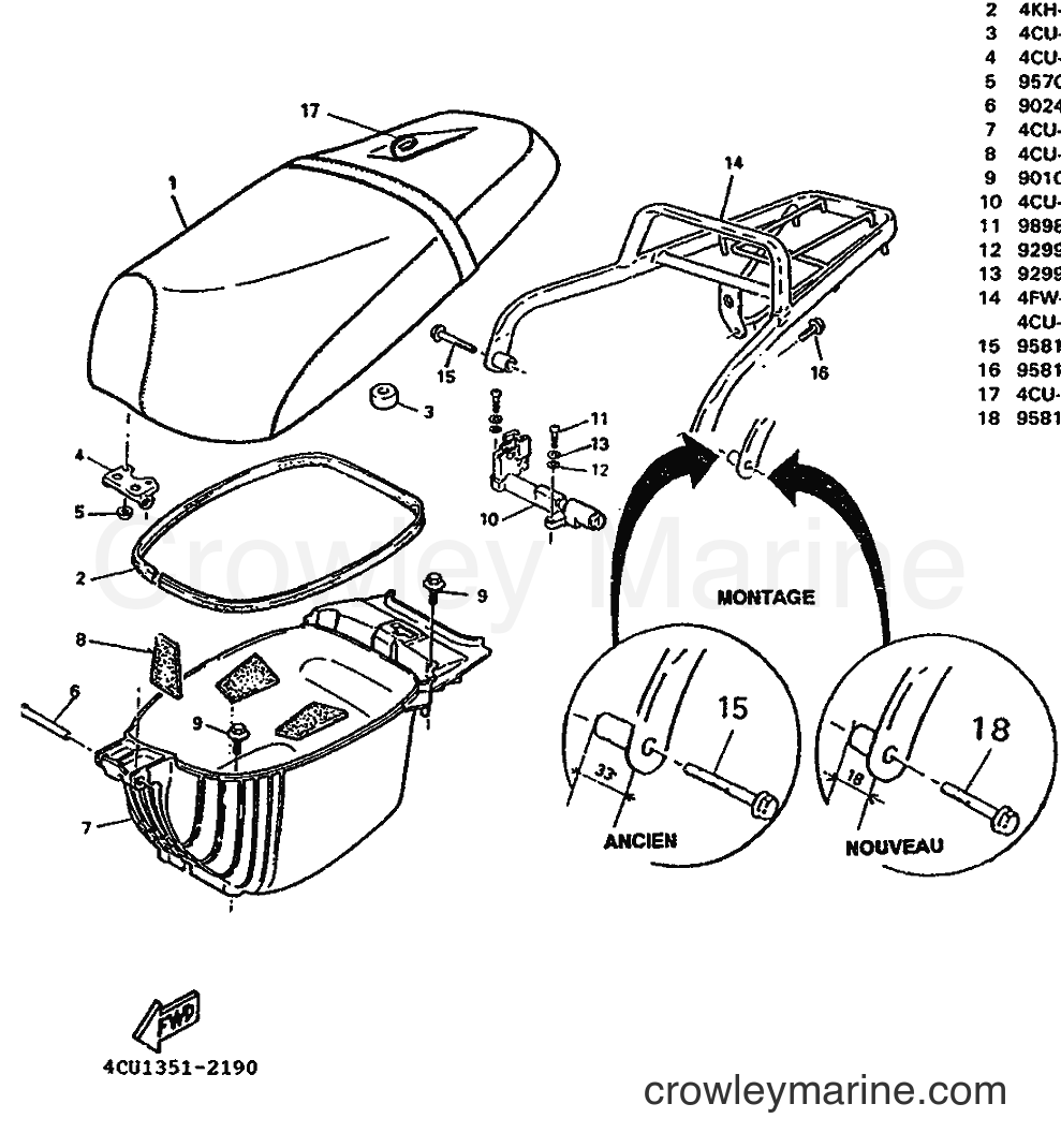 1995 Scooter YE80 - YE80 (4JC4) [999] - SEAT & CARRIER