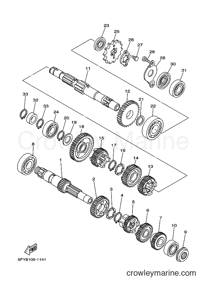 2006 Dirt Bike TW200E - TW200E (5FYX) [010] - TRANSMISSION