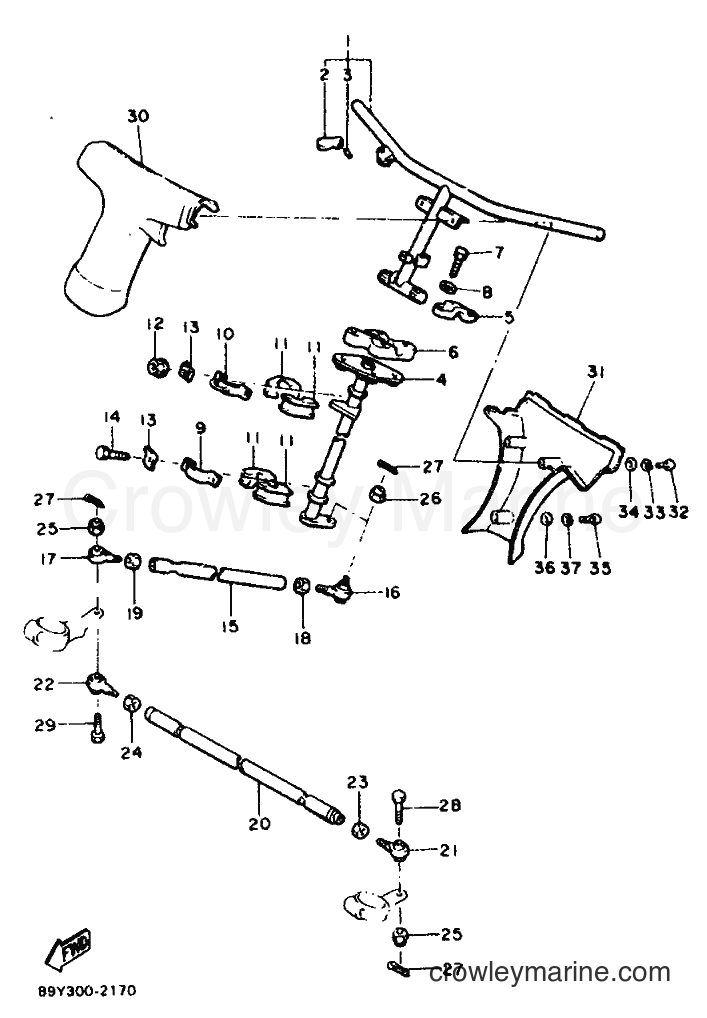 1992 Snowmobile ET410TR - ET410TR (89Y1) [010] - STEERING