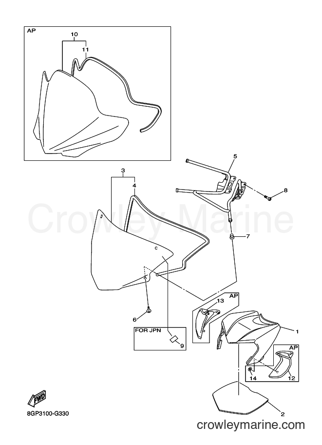 Yamaha Motors RPZ50S (8GNC) [010] - WINDSHIELD