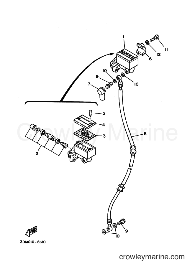Yamaha Motors XV250 (3DN4) [010] - FRONT MASTER CYLINDER