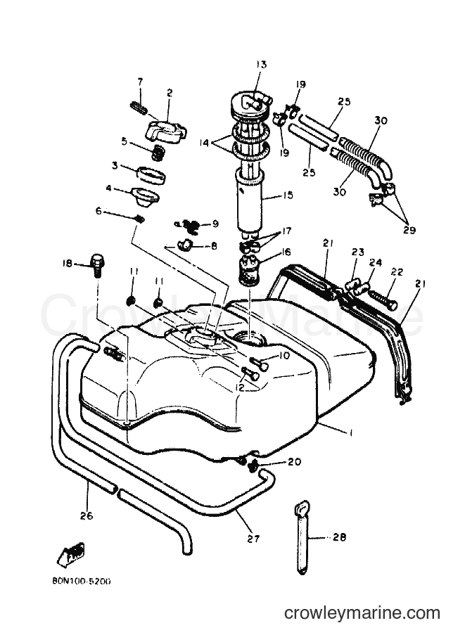 1988 Snowmobile VMX540 - VMX540 (83X0) [020] - FUEL TANK