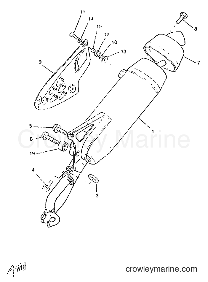1996 Scooter CW50RSP - CW50RSP (4UR5) [999] - EXHAUST