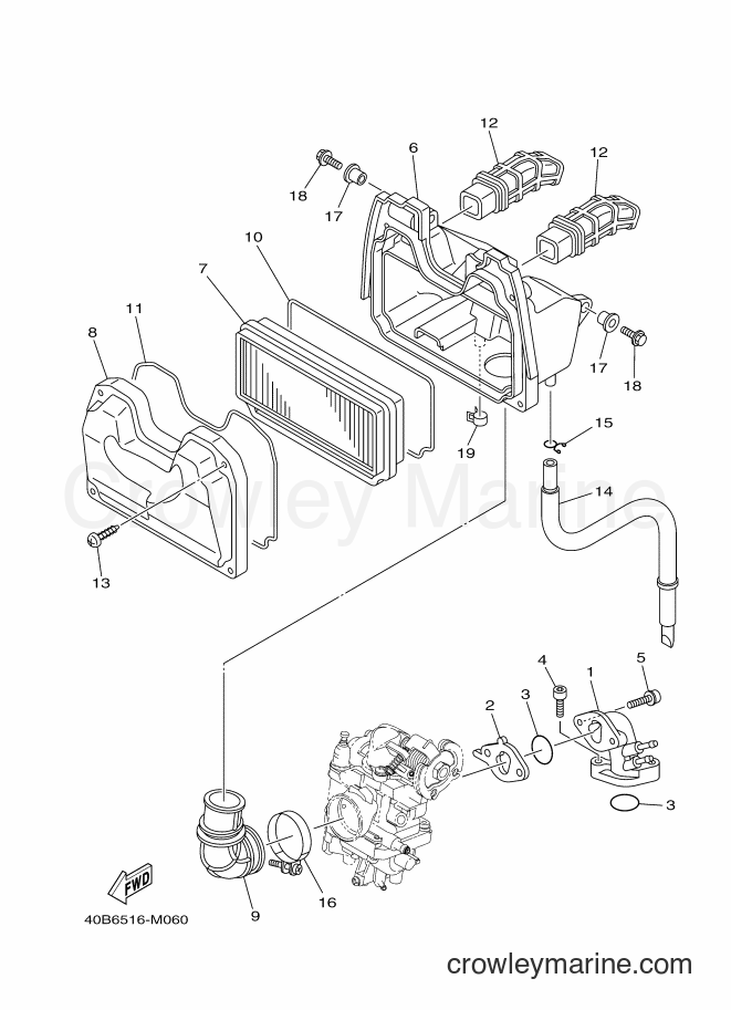 2013 Scooter T110C - T110C (40B6) [010] - INTAKE