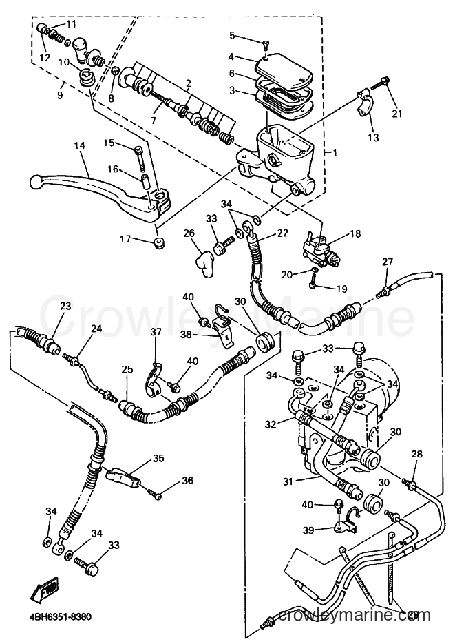 1998 Street Bike GTS1000A - GTS1000A (4FE6) [080] - FRONT MASTER CYLINDER 2