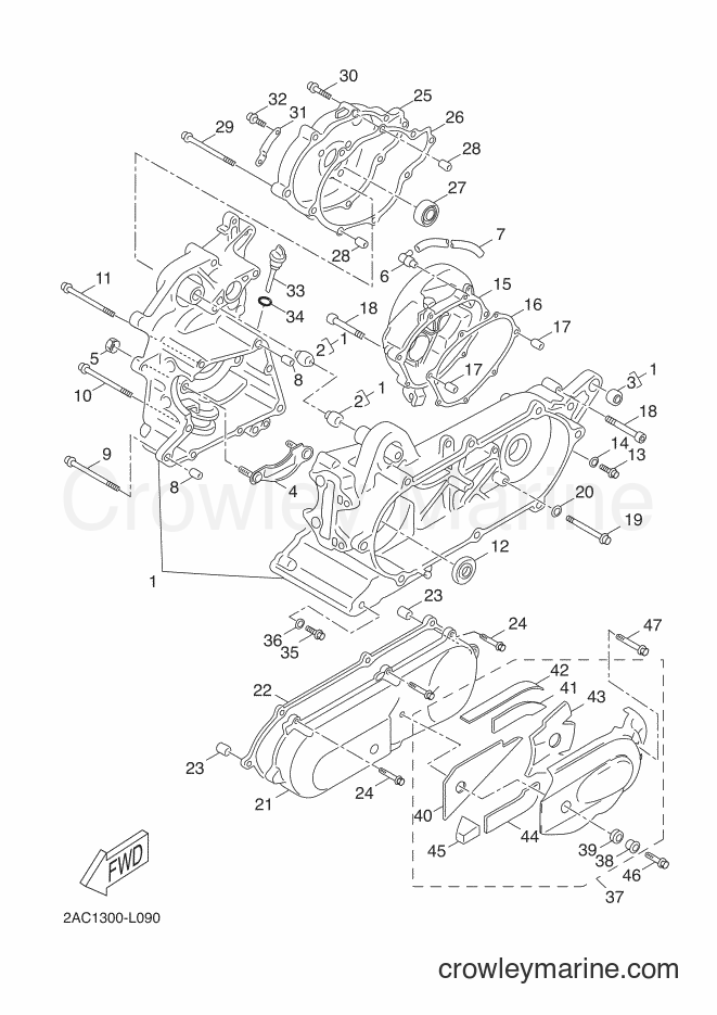 Yamaha Motors YN50F (2AC2) [010] - CRANKCASE