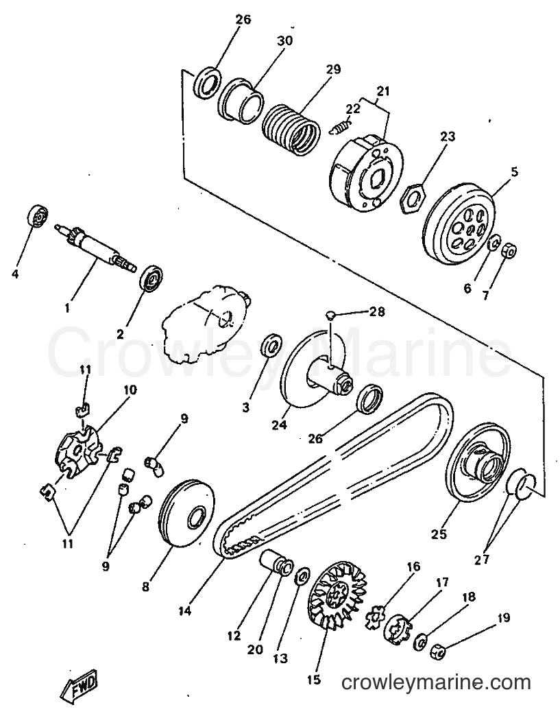1997 Scooter YN50 - YN50 (5BV1) [999] - CLUTCH