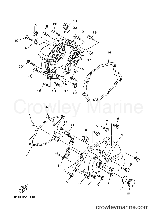 2005 Dirt Bike TW200E - TW200E (3XTF) [010] - CRANKCASE COVER 1