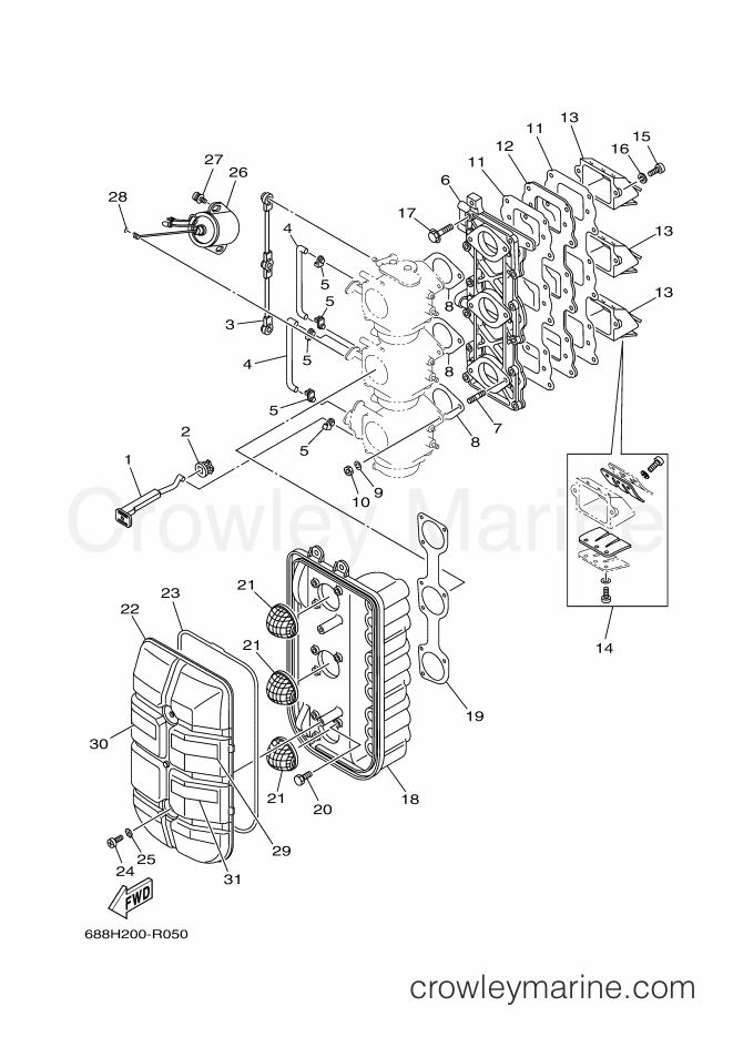 Yamaha Motors 85AEDX (688H) [130] - ADMISION