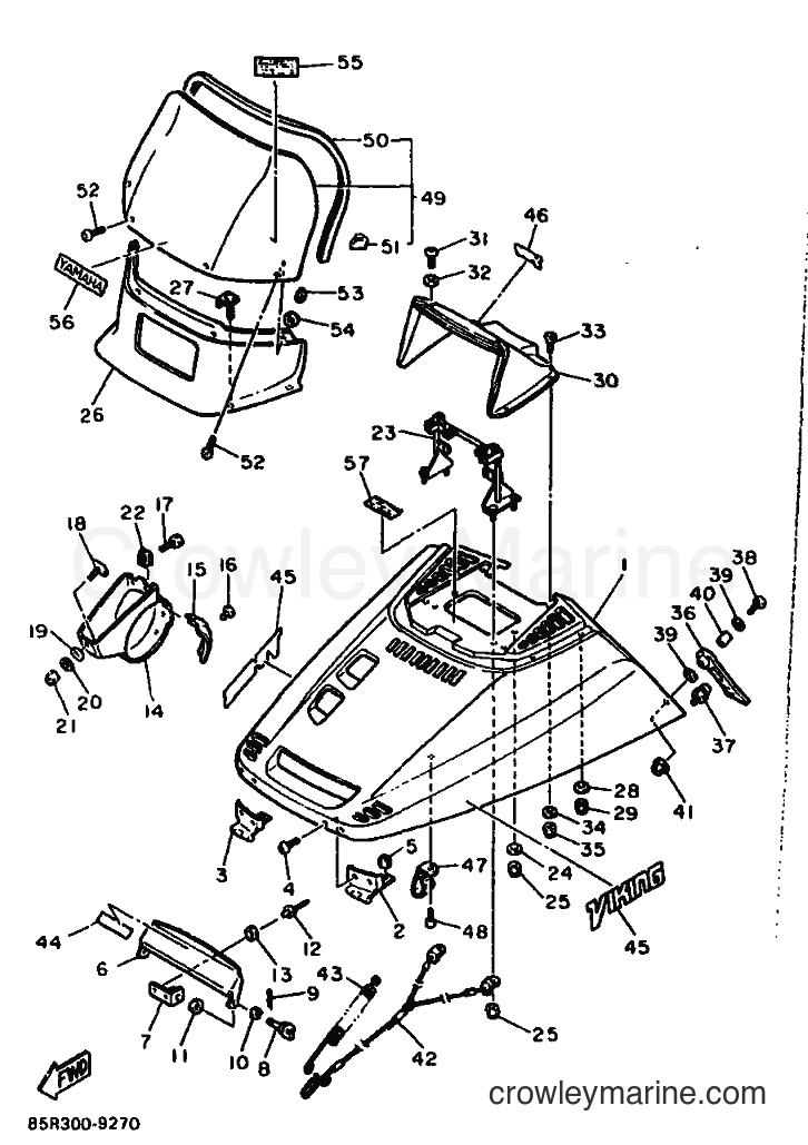 1990 Snowmobile VK540P - VK540P (85R2) [999] - SHROUD & WINDSHIELD