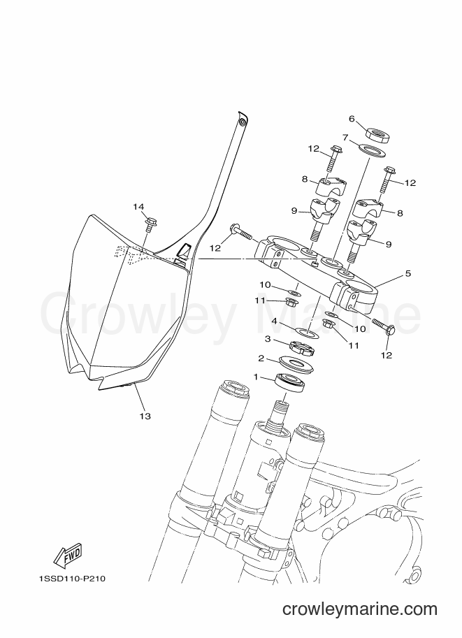 2019 Dirt Bike YZ125 - YZ125 (B0V2) [010] - STEERING