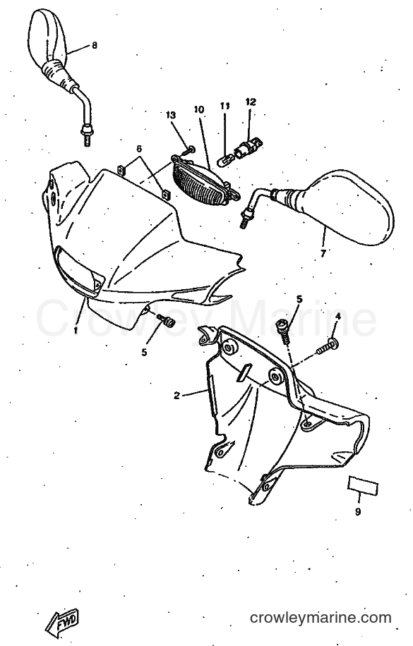 1998 Scooter CW50RSX - CW50RSX (4YF3) [999] - COWLING 1
