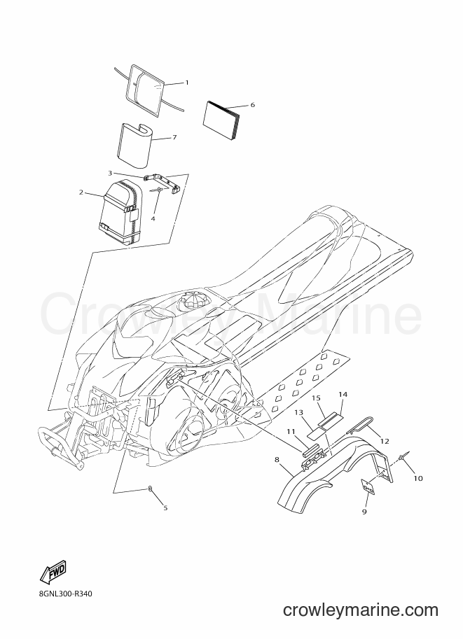 2016 Snowmobile RPZ50S - RPZ50S (8GNL) [010] - GUARD & LUGGAGE BOX