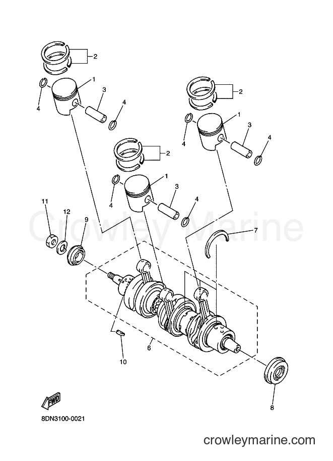 Yamaha Motors SRX700 (8DN5) [020] - CRANKSHAFT & PISTON