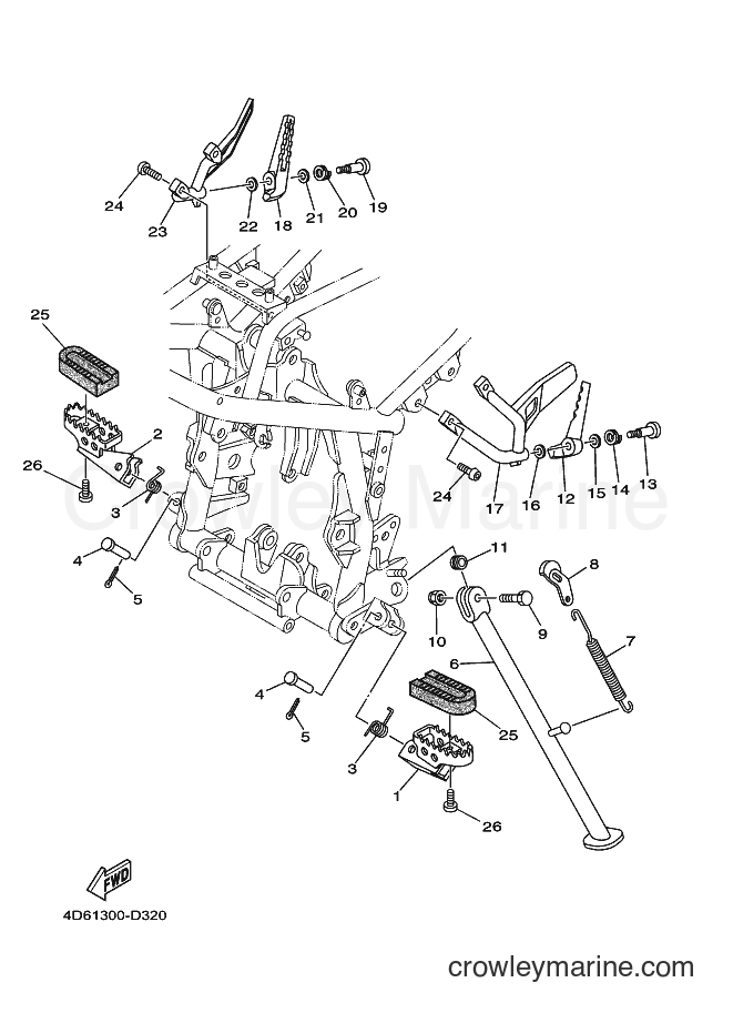 2005 Dirt Bike XG250 - XG250 (4D61) [010] - STAND & FOOTREST