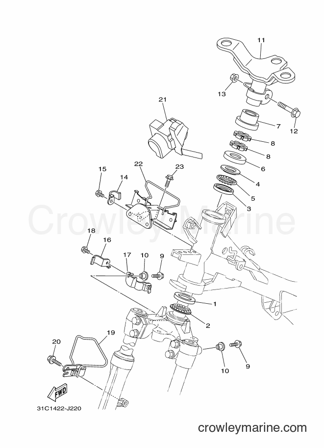 Yamaha Motors T115SEC (31C8) [010] - STEERING