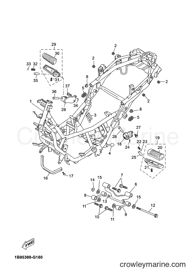 Yamaha Motors YP125R (1B97) [040] - FRAME