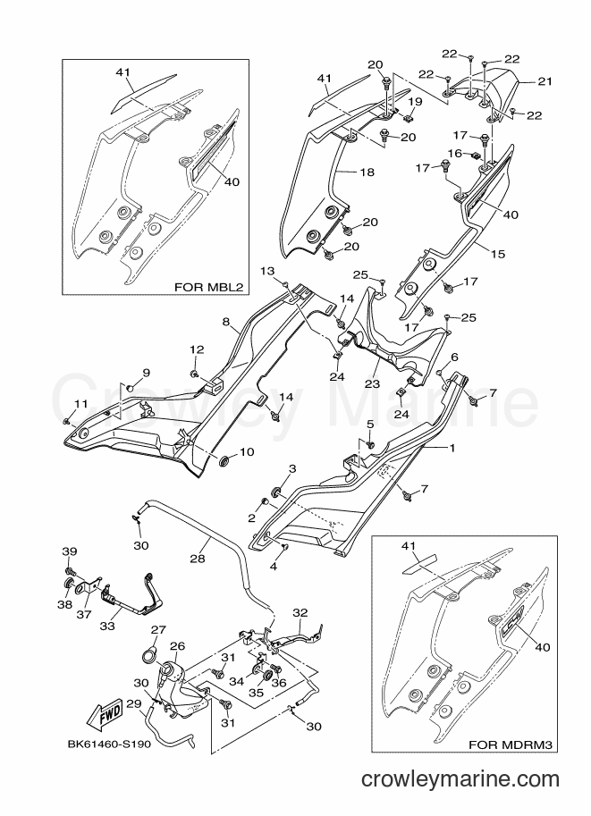 2017 Street Bike YZF155 - YZF155 (B9B1) [010] - SIDE COVER