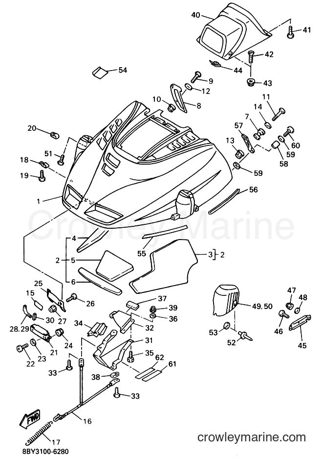 1996 Snowmobile ET410TR - ET410TR (8BY3) [020] - SHROUD